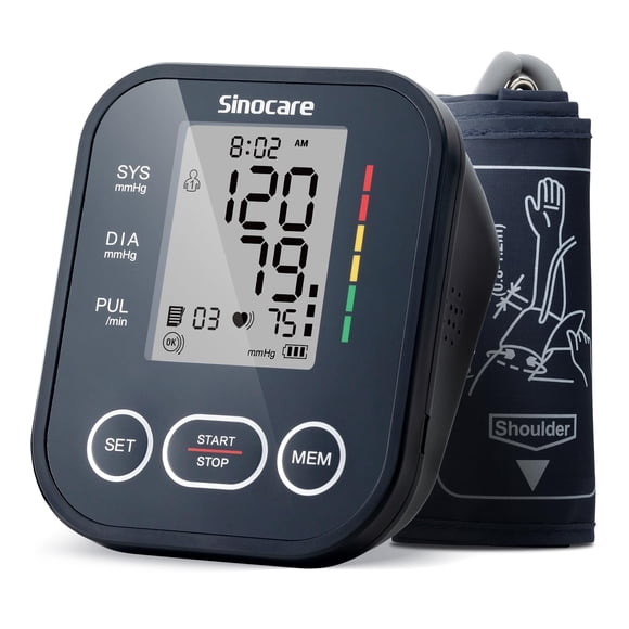 Monitor de Presión Arterial Sinocare ARM-30E+ con Brazalete Ajustable