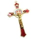 thumbnail image 2 of Crucifijo De Pared De Aleación De Zinc Cruz Jesús Estatua Estatuilla Decoración Para El Hogar Rojo, 2 of 5