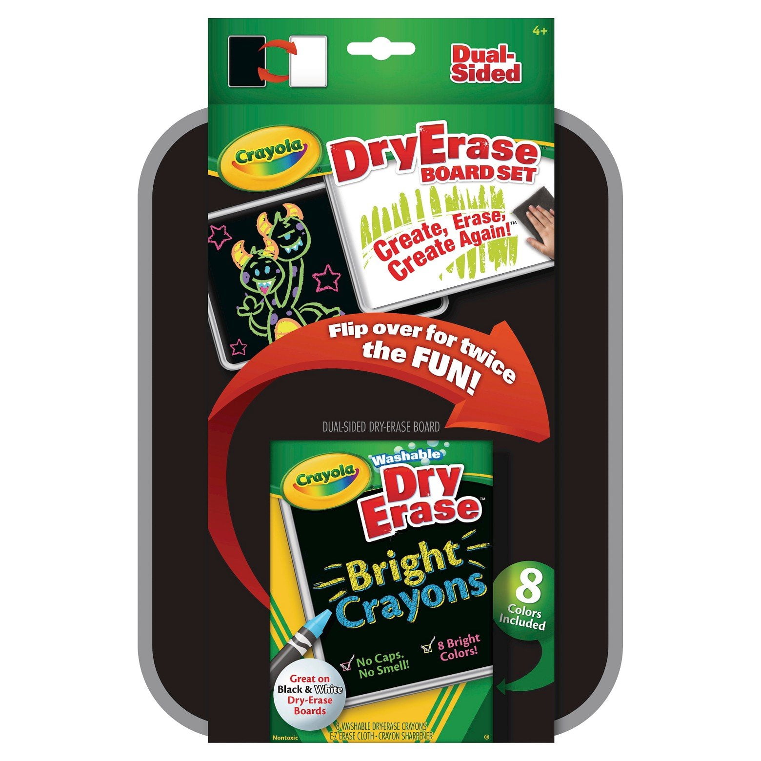Set De Pizarra Borrable Crayola Con Crayones Lavables De Doble Cara