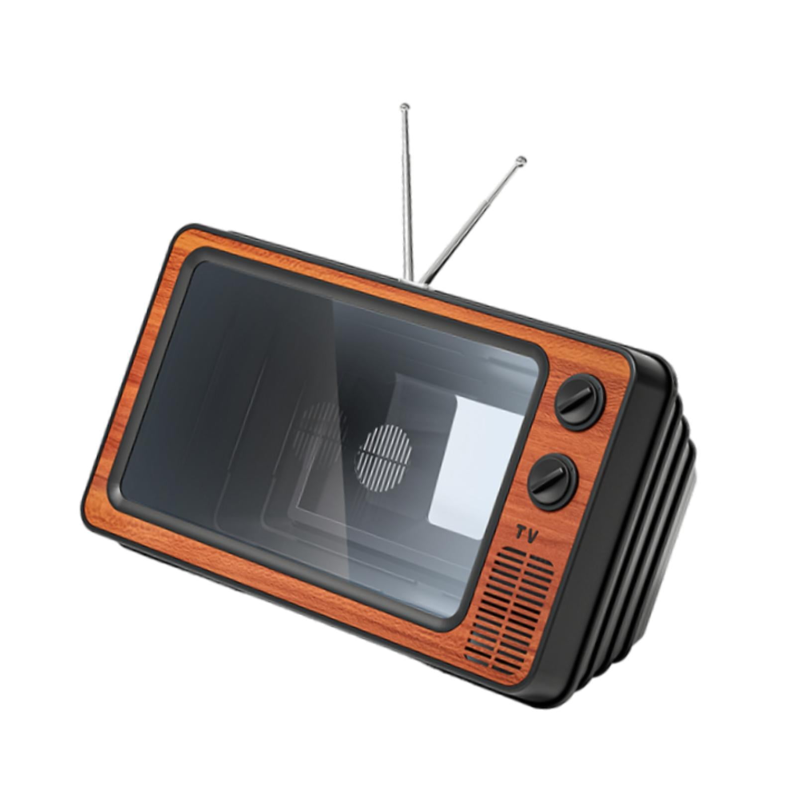 Bothyi - Amplificador De Tv De 11" De Diseño Retro, Regalo Para Papá, Miniamplificador Para Juegos, Cualquier Teléfono Inteligente, Madera Roja