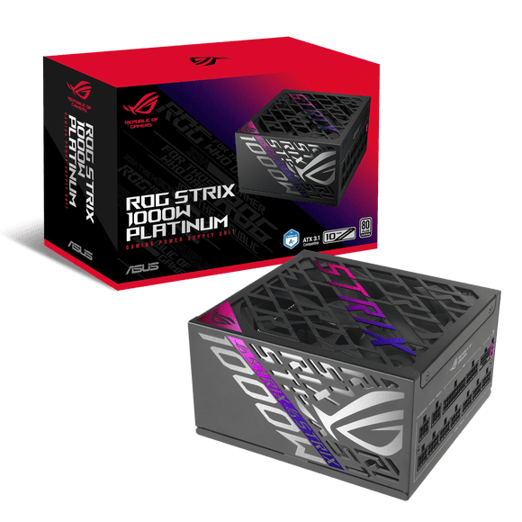 Fuente de Poder ASUS ROG Strix 1000W Platinum, Full Modular, ATX 3.1, 80 Plus Platinum