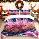 thumbnail image 1 of Pink Crystal Transparent Printed Duvet Cover Set Bedding Essentials Including Duvet Cover And Pillowcases Suitable for All Seasons a Must-Have for Home Bedrooms, 1 of 1
