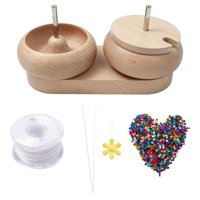 Magideal - Dual Bowl Bead Spiner, Herramienta De Joyería Diy Bead Bowl Loader Charms Crafts Bead Loom Para La Fabricación De Regalos Proyectos De Flecos De