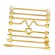 thumbnail image 2 of 8pcs Industrial Piercing Ball Barbell Ear Bar Pendiente 14G Mujeres Dorado, 2 of 5