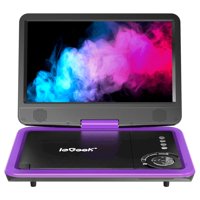 Iegeek - Reproductor De Dvd Portátil Con Pantalla Giratoria Hd De 12 5 Pulgadas Color Morado