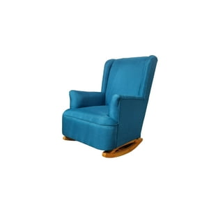 Diseños Valestrini - Sillon Mecedor Lino Turquesa