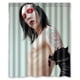 thumbnail image 1 of Cortina de ducha de Marilyn Manson, juego de cortina de baño con ganchos, tamaño 60 x 72 pulgadas, 1 of 3