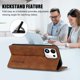 thumbnail image 3 of Funda Billetera para Honor 600 Smart Imán y Resistente Marrón, 3 of 6
