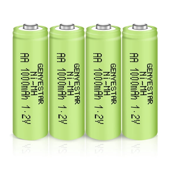 Pila recargable AA GENYESTAR NiMH 1,2 V 1000 mAh, paquete de 4