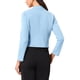 thumbnail image 3 of INSPIRE CHIC Chaqueta de Traje Casual de Negocios sin Cuello para Mujer de Regreso a Clases para Maestras, Oficina, Blazer Corto XL Azul Cielo, 3 of 6