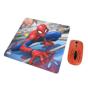 Disney - Kit Gamer Spiderman Accesorios Computacion Azul / Rojo