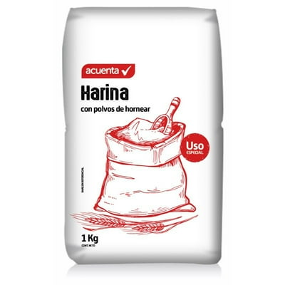 Harina Con Polvos De Hornear Bolsa 1 Kg Acuenta