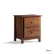 thumbnail image 4 of Mesa de noche Grain Wood Furniture estilo shaker de 2 cajones, nogal, 4 of 7