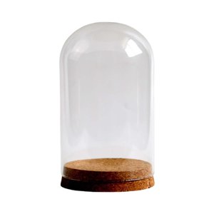 Magideal - Cubierta De Cristal De Flores Preservadas, Vitrina De Cristal Con Cúpula, Elegante Cubierta De Cúpula De Cristal Para Dormitorio, Decoración Navideña 10Cmx16Cm