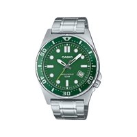 Reloj Casio Standard Analog Stainless Steel Green Dial Quartz Mtd-135D-3Av Men'S Watch