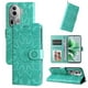 thumbnail image 1 of Funda tipo cartera FOXDOCK para OPPO Reno 11 Pro 5G , diseño girasol en relieve, cuero PU, cierre magnético, soporte y tarjetero, 1 of 5