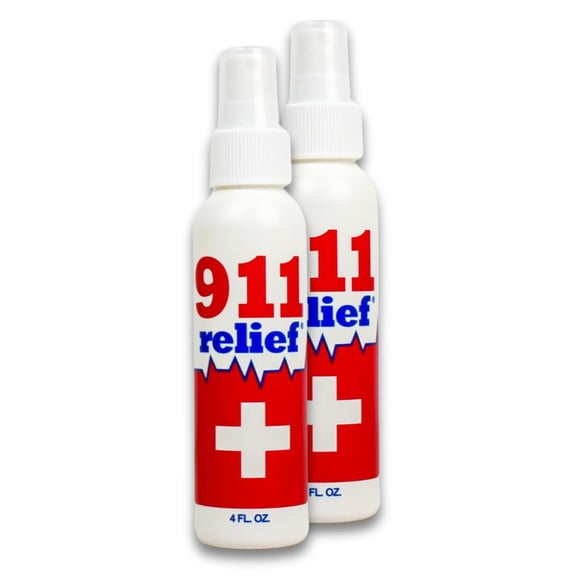 Spray antipicazón 911 relief de acción rápida para quemaduras solares, paquete de 2