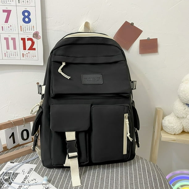 New Fashion Student High Capacity Waterproof College Backpack Trendy Girls Canvas Shoulders School Bags Boy Travel Book Bag