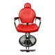 thumbnail image 3 of Sillon Barbero Silla Barberia Peluqueria Hidraulico Rojo, 3 of 7