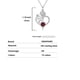 thumbnail image 3 of Collar HESHPAWS 925 Sterling Silver Birthstone Rose Flower Heart Pendant 18+2", 3 of 6