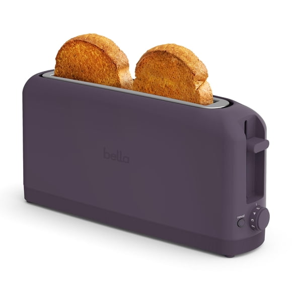Tostadora BELLA 2 Slice Slim de 900 W con 6 ajustes de control de sombra