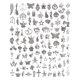 thumbnail image 1 of Charm JIALEEY 100 piezas de dijes mixtos de plata tibetana 0.7-2.5 cm, 1 of 7