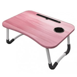 Genérico - Mesa Plegable Para Cama Y Notebook Multifuncional De Madera Rosa