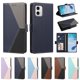 thumbnail image 5 of Cartera Plegable para Motorola Moto G73, PU Tricolor con Ranuras, Azul Oscuro, 5 of 6