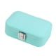 thumbnail image 4 of Organizador de joyas de viaje, almacenamiento de cuero PU, caja de almacenamiento de joyas portátil, caja de joyería pequeña para anillos, pendientes, Verde, 4 of 5