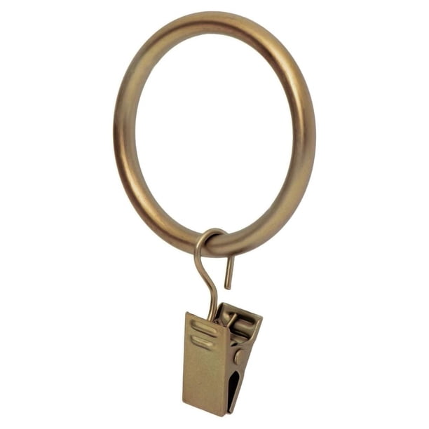 Anillos con Clips para Cortinas Ivilon 14 piezas 4.3 cm Oro Cálido