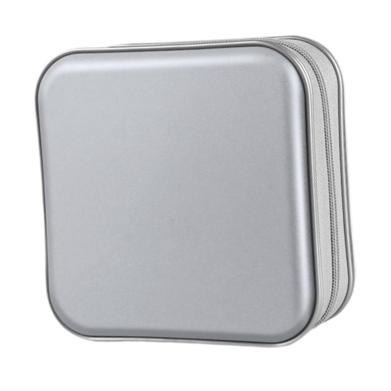 Bothyi - Estuche Rígido Para Cd Con Cremallera, Capacidad Para 40 Cd, Color Gris.