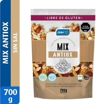 Mix De Maní Tostado, Pasas Morenas, Almendras, Cranberry Y Goji, Sin Sal 700 G