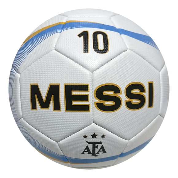 Pelota de fútbol Icon Sports Messi AFA licenciada, tamaño 5, blanca