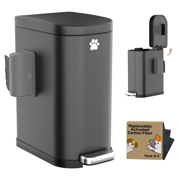 Bote de basura para exteriores Organizelink para excremento de perro de 12L en acero inoxidable