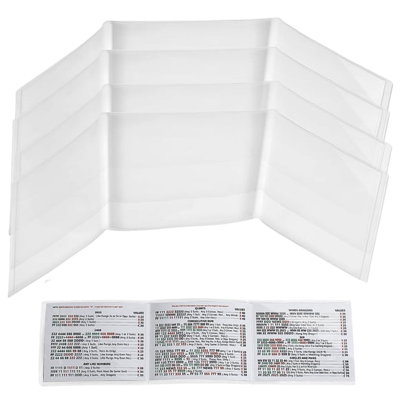 Funda transparente para tarjeta de mahjong Moscrea 2026 (4 piezas)