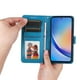 thumbnail image 3 of Funda tipo cartera FOXDOCK para Samsung Galaxy A35 , diseño girasol en relieve, cuero PU, cierre magnético, soporte y tarjetero, 3 of 5