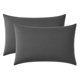thumbnail image 1 of Protector de Almohada con Cremallera Tamaño Estándar REGALWOVEN (paquete de 2), Impermeable de Poliéster Delgado, Adecuado para Uso en Hogar y Hotel Gris Oscuro Queen, 1 of 5