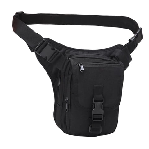 Ioensy - Bolsa Multiusos Para Pierna, Para Moto, Senderismo Y Bicicleta, Color Negro