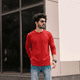 thumbnail image 2 of Polera Algodón Manga Larga Cuello Redondo UV Antipilling Rojo, 2 of 6