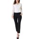 thumbnail image 2 of INSPIRE CHIC Conjunto Día de San Valentín Blusa de Encaje Floral para Mujer con Cuello en V y Manga Larga con Ribete Festoneado L Blanco, 2 of 7