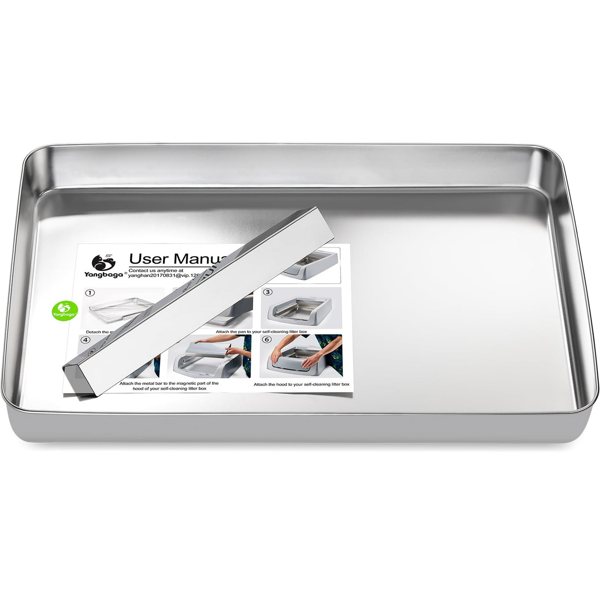 Bandeja Higiénica Yangbaga De Acero Inoxidable Reutilizable Para Mascotas