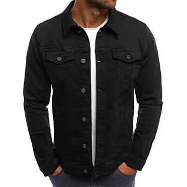 Chaqueta Mezclilla Clasic Man Hombre Negra Talla S