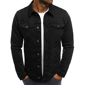 D´Joe - Chaqueta Mezclilla Clasic Man Hombre Negra Talla M