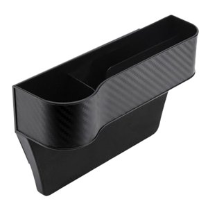 Ioensy - Organizador De Relleno Para Espacio De Asiento De Coche De Alto Rendimiento Con Portavasos Negro Izquierdo