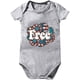 thumbnail image 1 of Ropa de gateo de manga corta para niños y niñas, con estampado floral de celebración del Día de la Independencia de verano, de 0 a 24 meses, para bebés de 18 a 24 meses (gris, 0 a 3 meses), 1 of 3