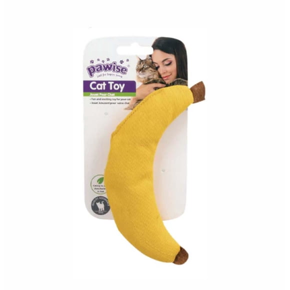 Juguetes para Gatos Catnip Platano Pawise, 1 Un