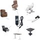 thumbnail image 3 of Control remoto para sillón eléctrico de relajación, control remoto para sillón elevador, control manual, 4 botones, 5 pines, para 2 motores: sillón reclinable o sillón alto y bajo., 3 of 5