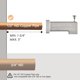 thumbnail image 4 of Desviador YASINU con caño para bañera, diseño cuadrado, diseño cuadrado, níquel cepillado, 4 of 6