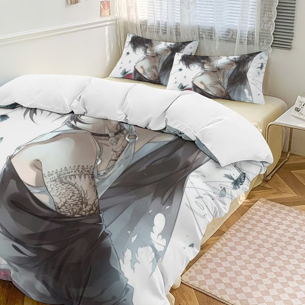 Tokyo Ghoul Anime Home Bed 3-piece Set Classic Japanese Anime Polyester Wash Student Dormitory Set