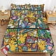 thumbnail image 2 of Comforter Set Queen Size Pokmon Panels Set with 2 Pillowcases for All SeasonsBedding Set 3pcs for Kids Boys Girls Bedroom Decor Bed Sheets, 2 of 5